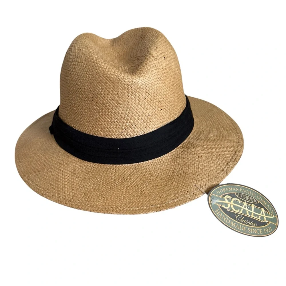 NWT Scala Men's Toyo Safari Hat with Black Trim Size S/M - Picture 1 of 14